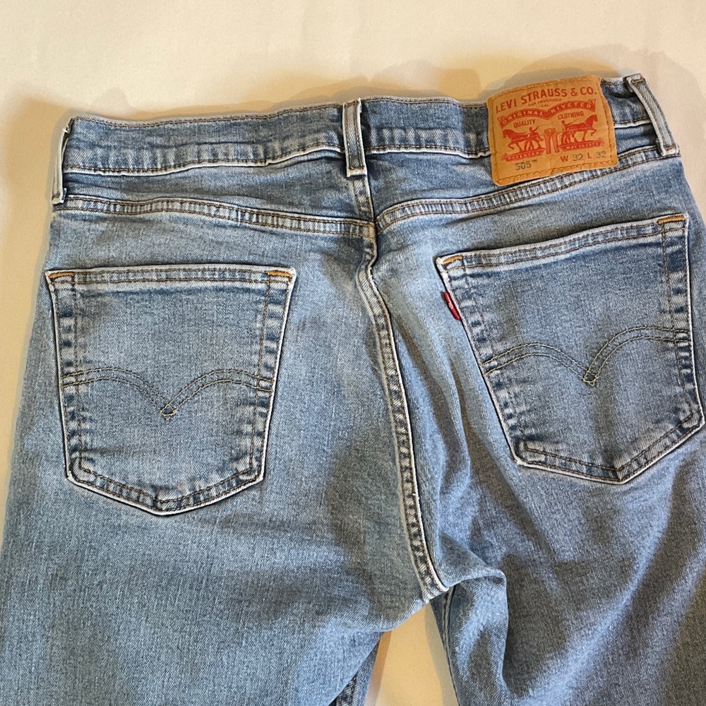 Levi's Light Blue Back-Pocket Straight Jeans
